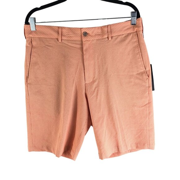Walter Hagen Mens P11 Collection Seersucker Light Apricot Golf Short 35 - Picture 1 of 4